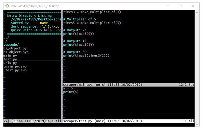 VIM for Python development