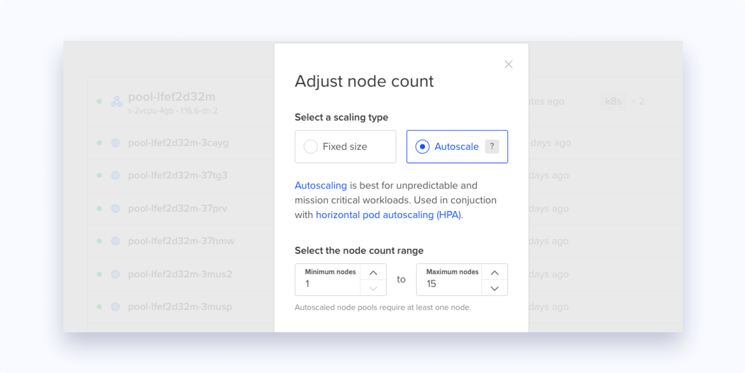 Node autoscaling is best for mission critical workloads