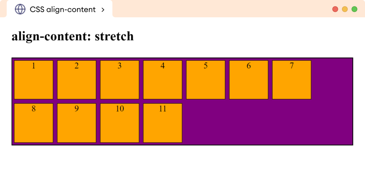 Example: CSS Align Content 