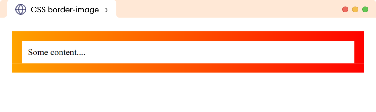 CSS Border Image With Linear Gradient Example