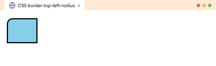 CSS Border Top Left Radius Example