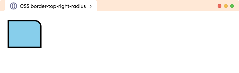 CSS Border Top Right Radius Example