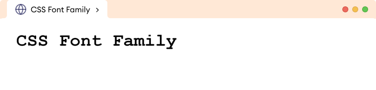 CSS Font Family Example Description