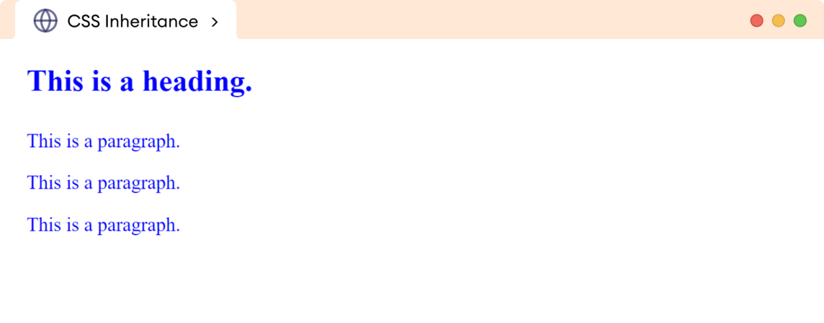 CSS Inheritance Property Example