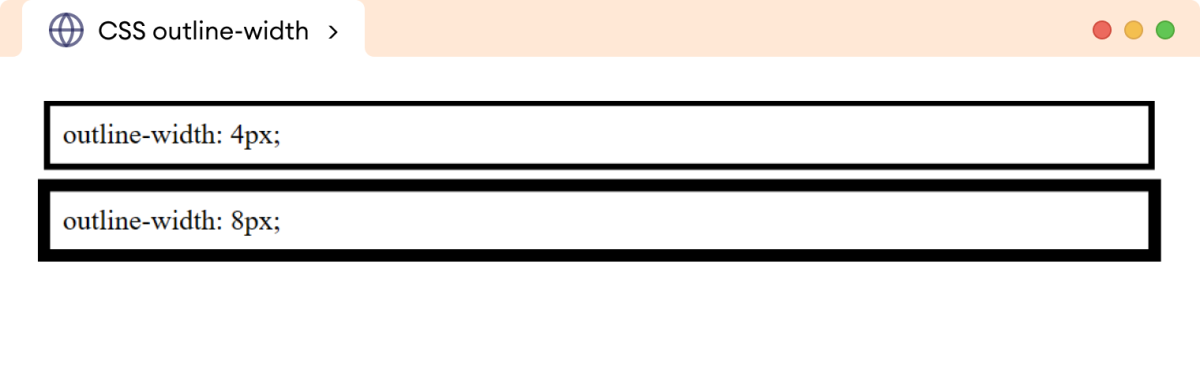 CSS Outline Width Example