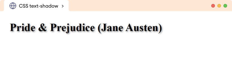 CSS Text Shadow Example Description