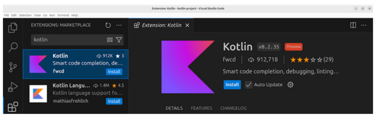 Install Kotlin VS Code Extension