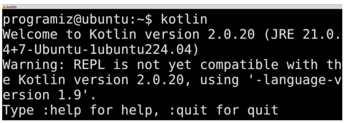 Verify Kotlin Installation on Ubuntu