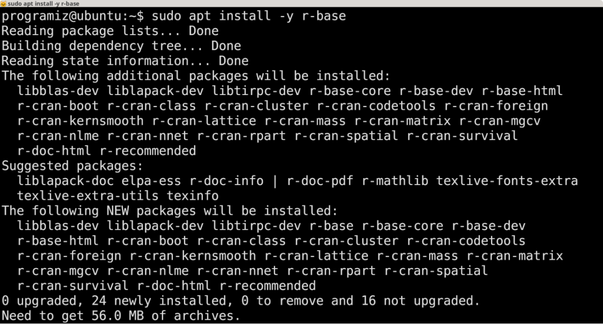 Install R on Ubuntu