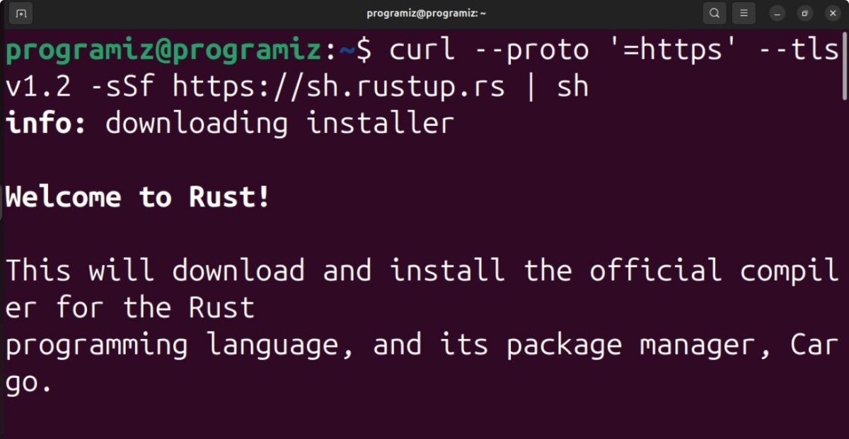 Install Rust on Ubuntu