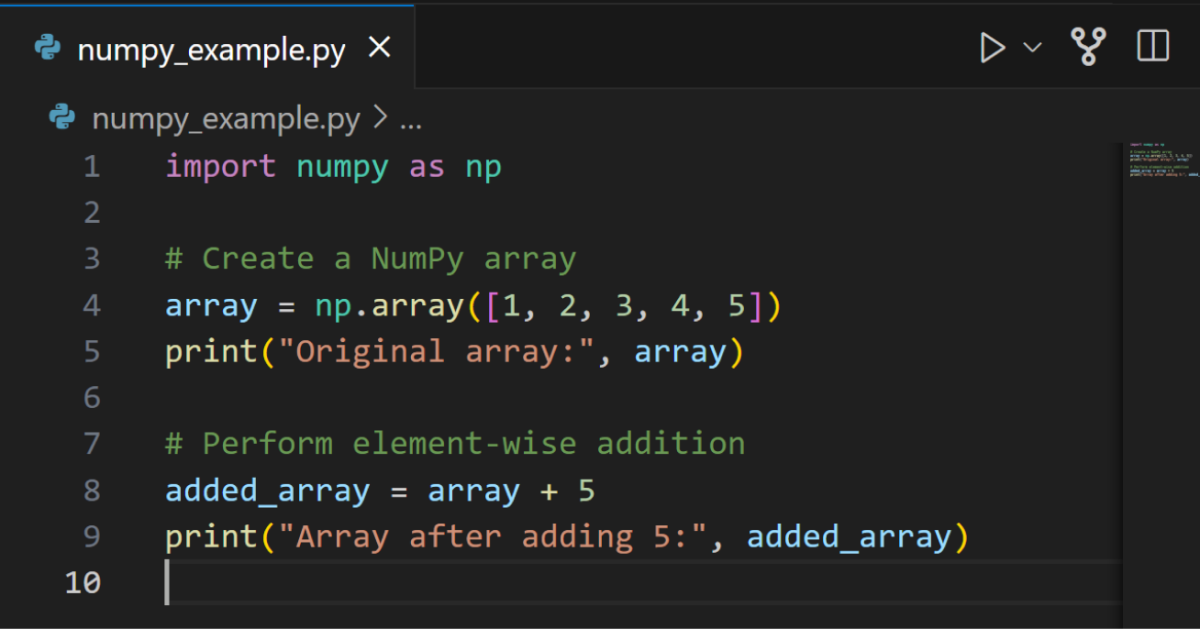 NumPy Run Program