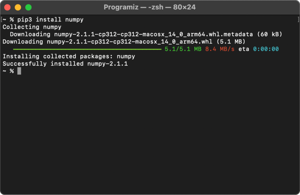 NumPy Installation on Mac