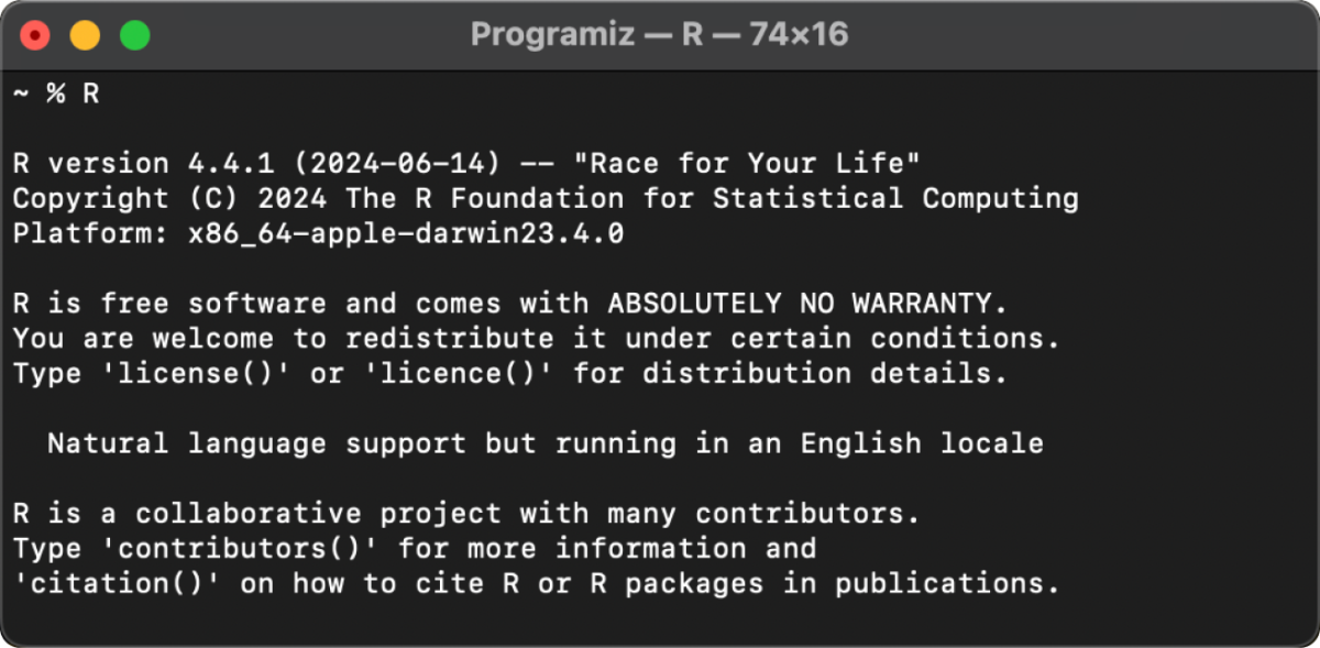 R Installation Verification for Mac