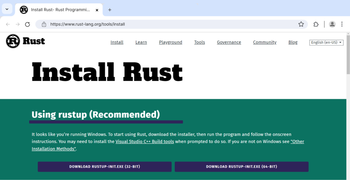 Rust Download Page